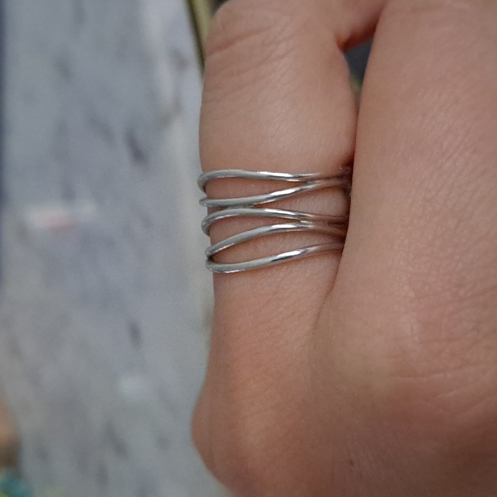 Authentic Tiffany & Co. Elsa Peretti Five Row Wave ring - Picture 10 of 16